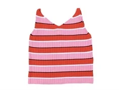 Kids ONLY candy pink/treu red/black stribet top